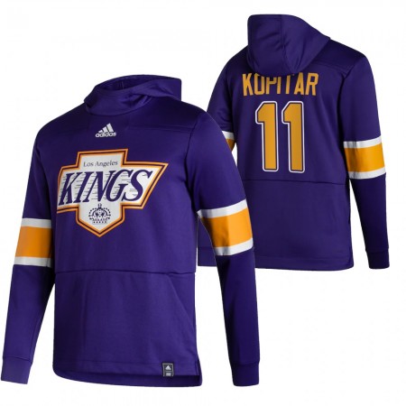 Herren Eishockey Los Angeles Kings Anze Kopitar 11 2020-21 Reverse Retro Pullover Hooded Sweatshirt